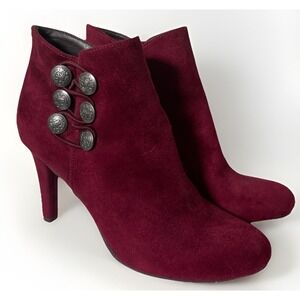 Rialto Womens Cairo Fabric Closed Toe Ankle Fashion, Burgundy/Suedette Size 5 M